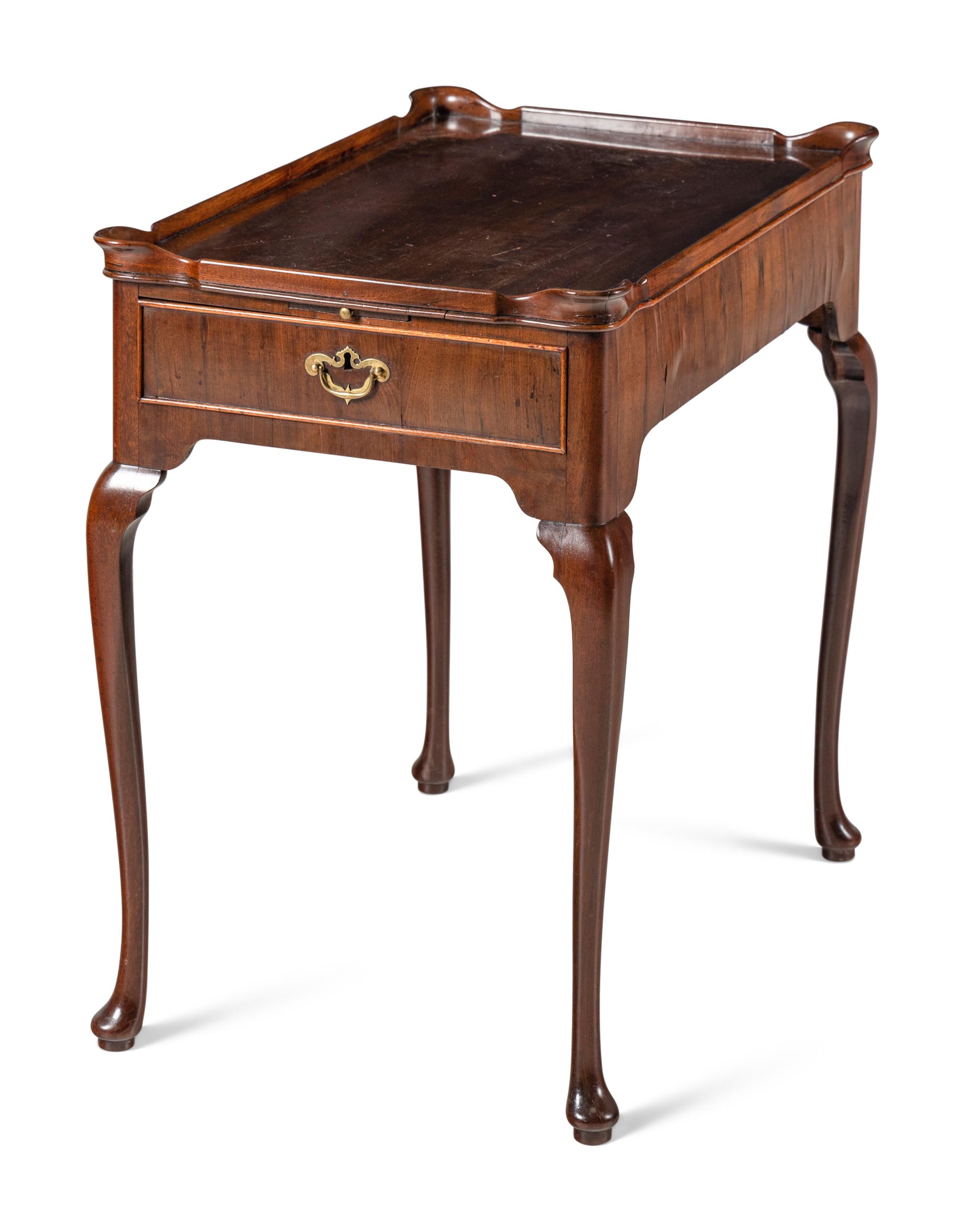 A George III Walnut Tea Table