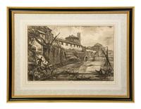 Two Etchings by Giovanni Battista Piranesi (Italian, 1720-1778), View along the Via del Corso of the Palazzo dell'Accademia
