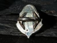 Navajo Silver and Turquoise Squash Blossom Necklace, Post Earrings, Ring, and Cuff Bracelet Set