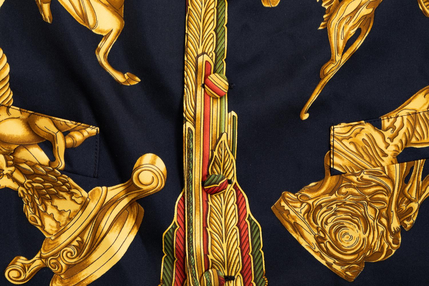 Hermes Black Silk Vest