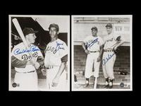 A Group of Dual Signed Baseball Hall of Fame Photographs (Beckett Authentication Services Letters)
