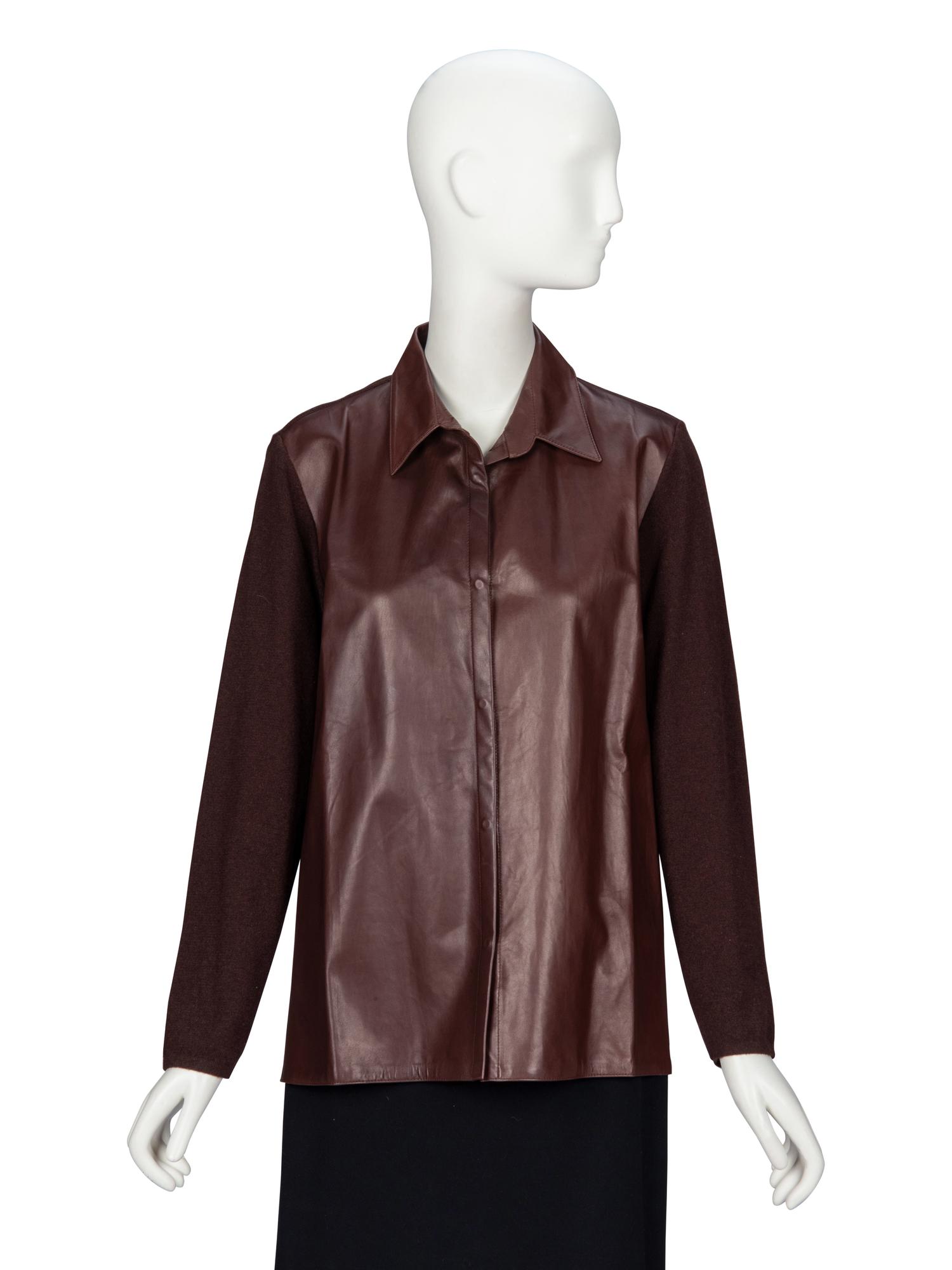 Brunello Cucinelli, Leather & Cashmere Overshirt