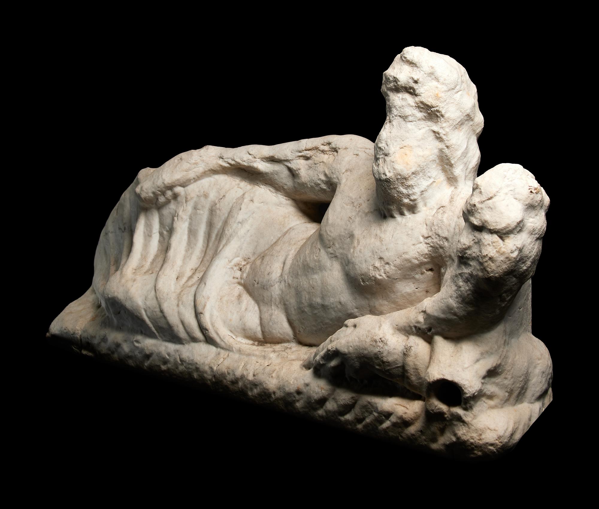 A Roman Marble Reclining River God