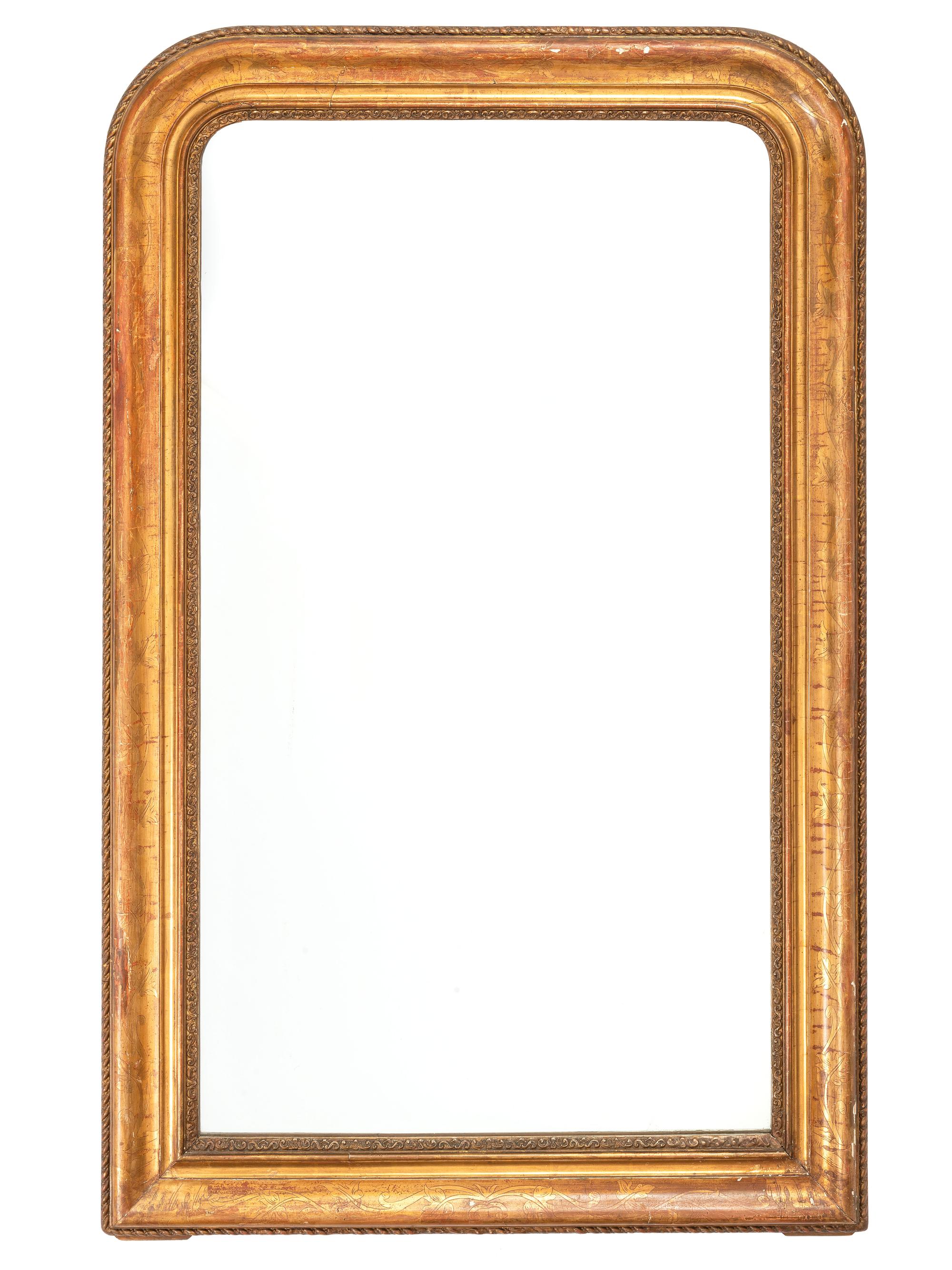 A Louis Philippe Carved and Painted Mirror