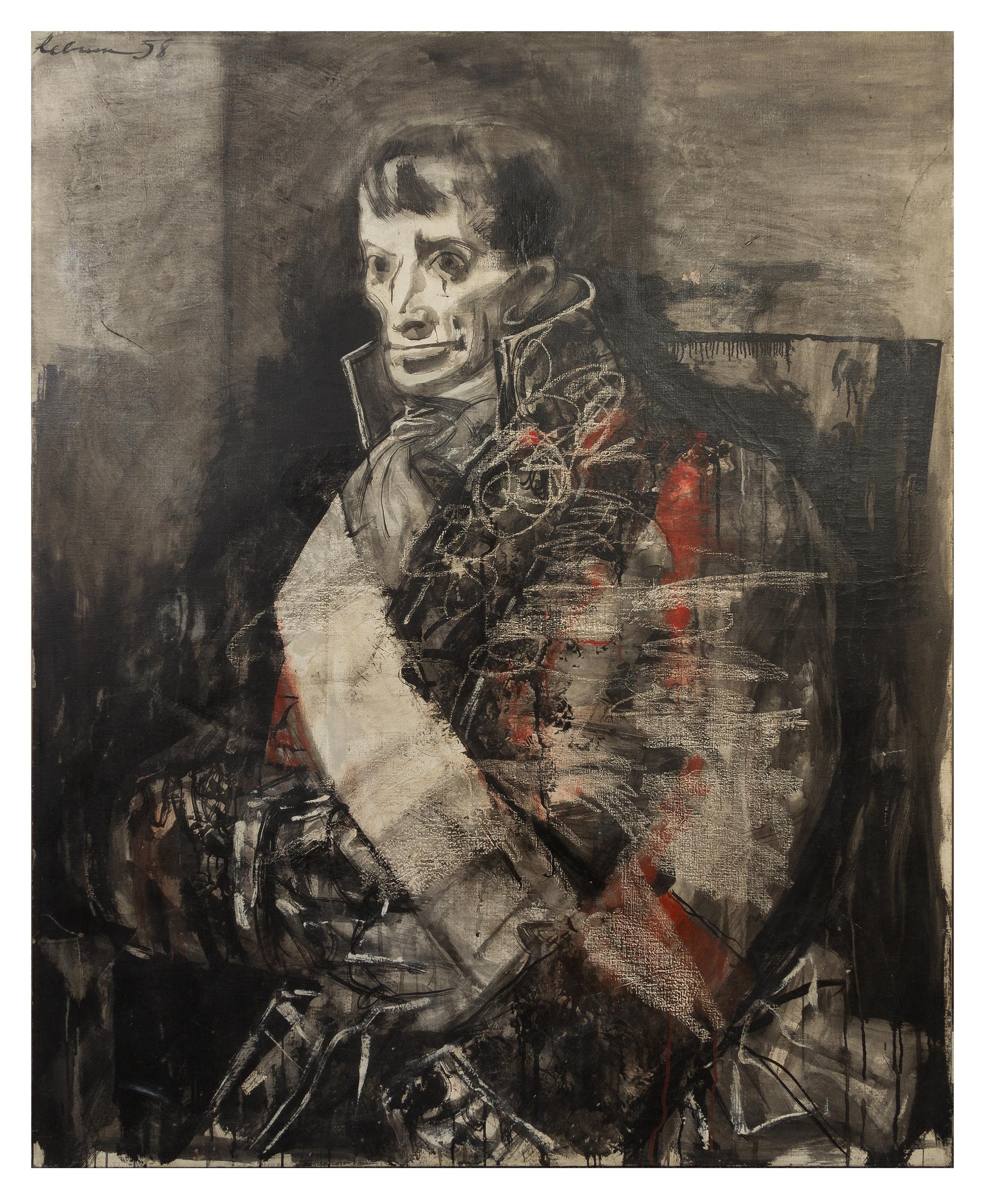 Rico Lebrun, (American, 1900-1964), Portrait of a Spanish Gentleman, 1958