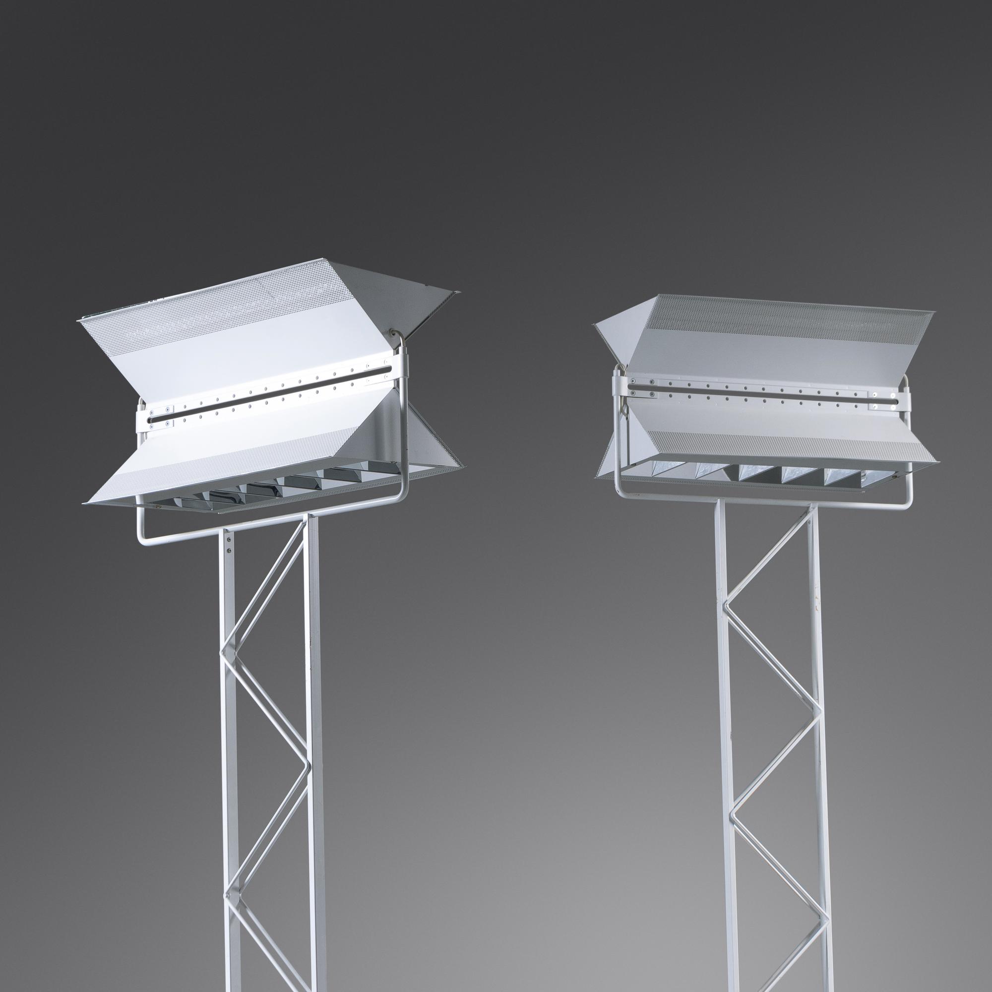 Pair of Floor Lamps, model 2177, c. 1980 Valaisinpaja, Finland