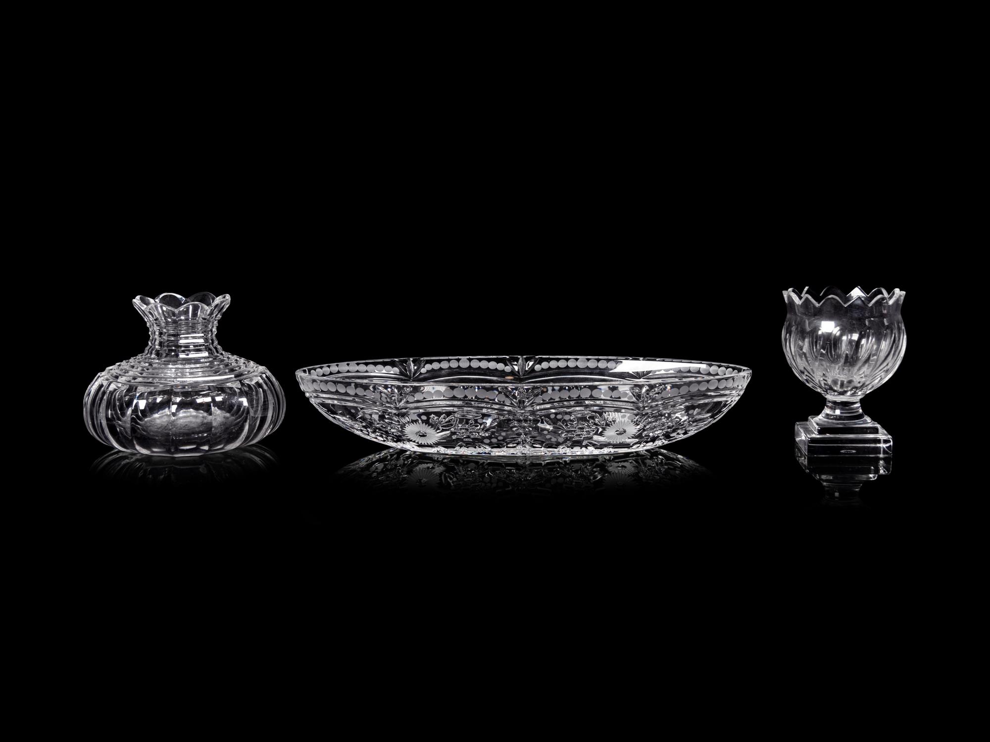 Three William Yeoward Glass Articles