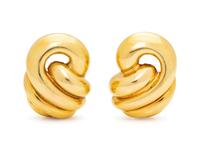 A Pair of 18 Karat Yellow Gold Earclips,