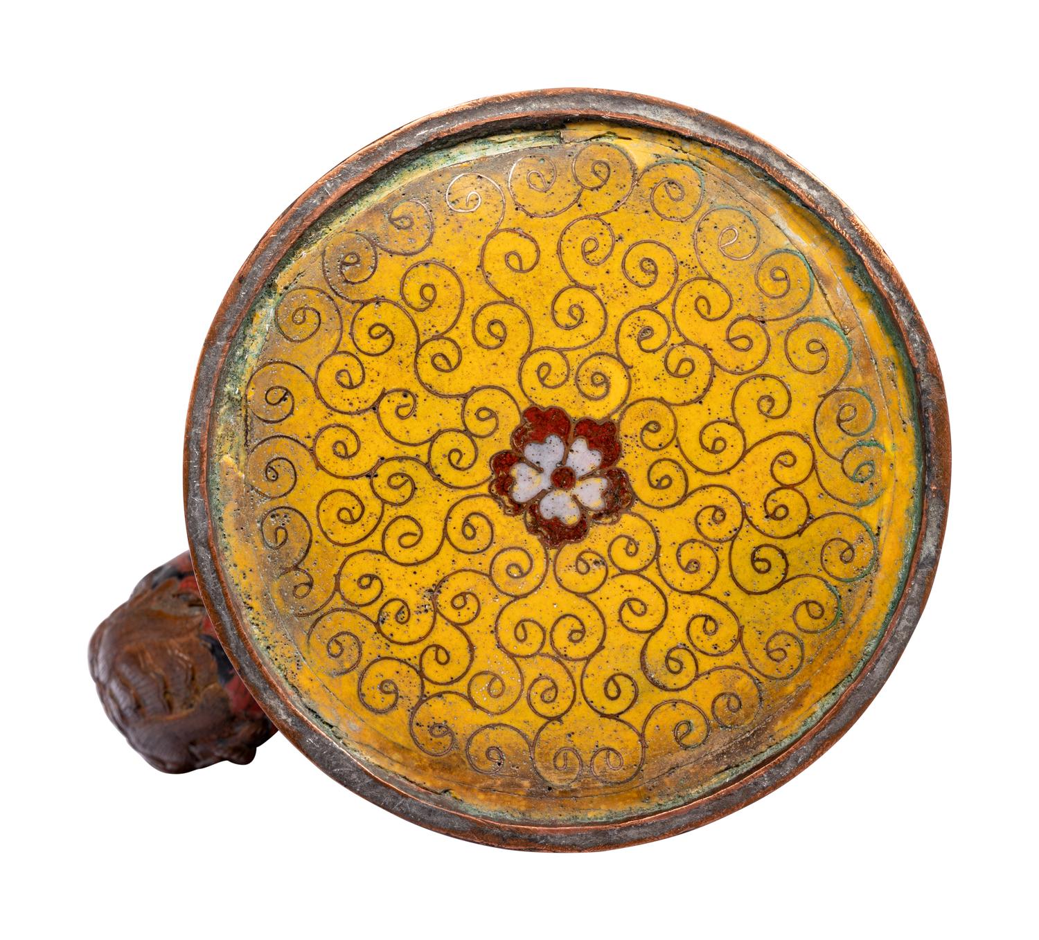 A Chinese Cloisonné Enamel Penba Ewer