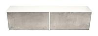 Two White Lacquered Wall Mount Cabinets Height of larger 18 x width 72 x depth 15 1/4 inches. — KNOLL, 20TH CENTURY
