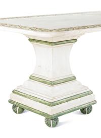 A Contemporary Painted Pedestal Dining Table