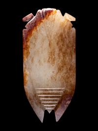 A Russet and Celadon Jade Cicada