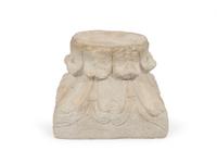 A Carved Stone Capital Pedestal — 20TH CENTURY