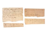 [WAR OF 1812]. A group of signatures from veterans of the War of 1812, including: