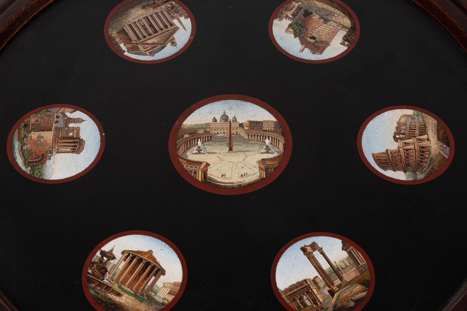 An Italian Micromosaic and Walnut Table