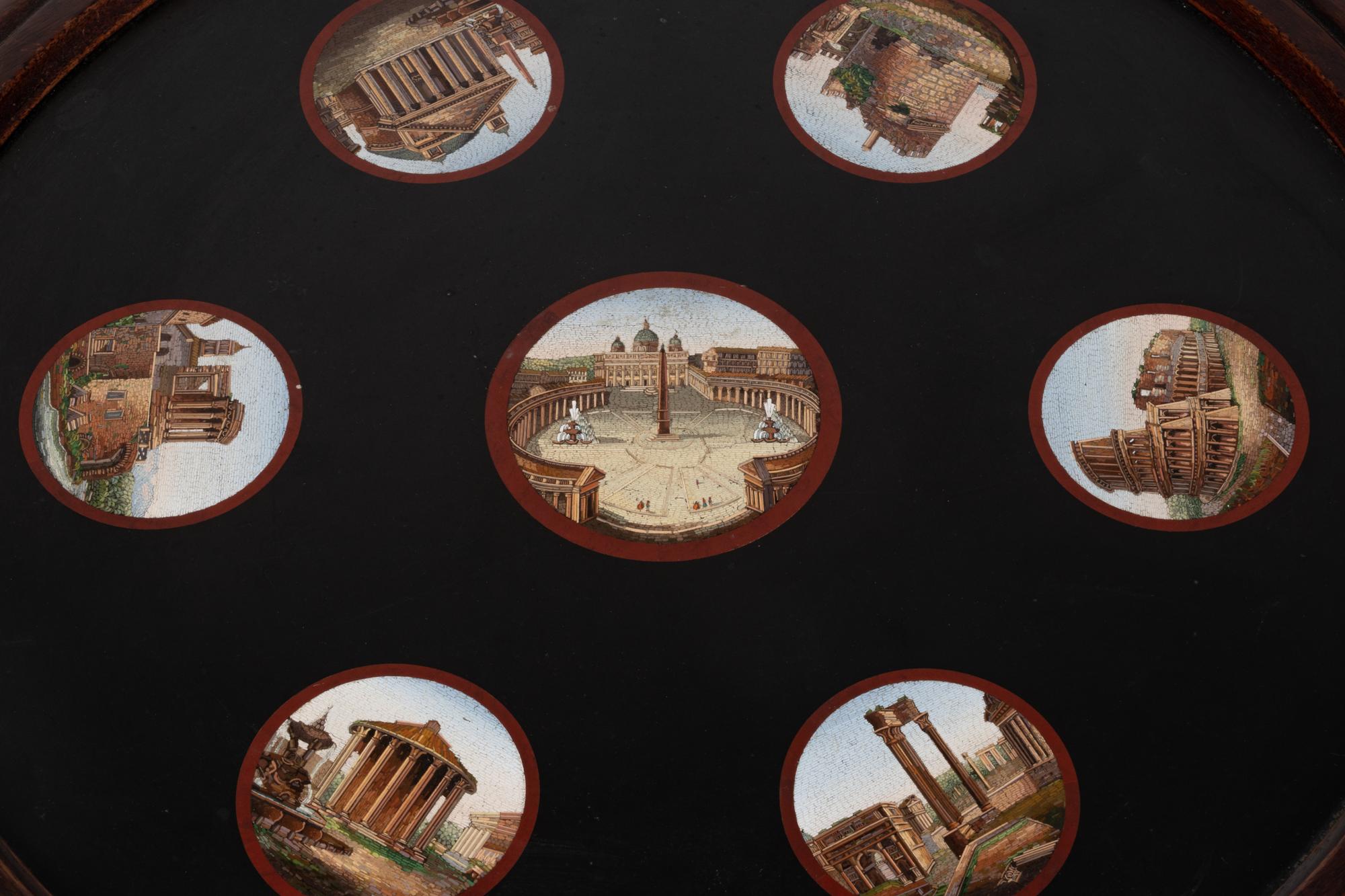 An Italian Micromosaic and Walnut Table