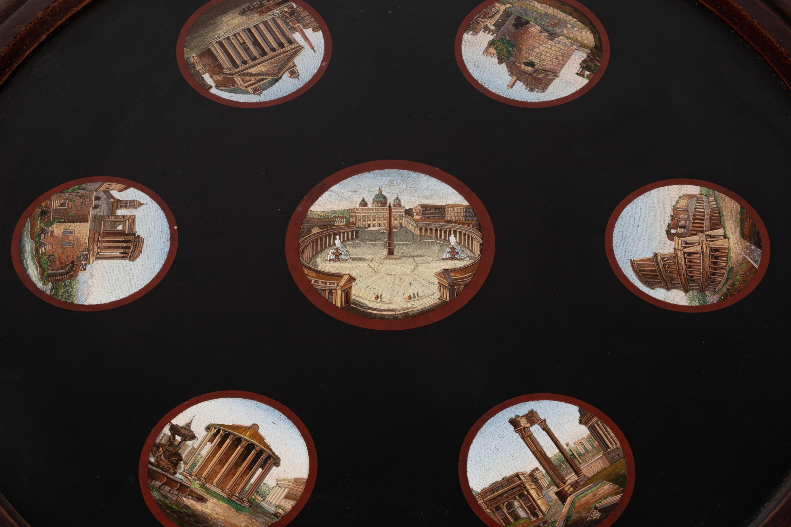 An Italian Micromosaic and Walnut Table