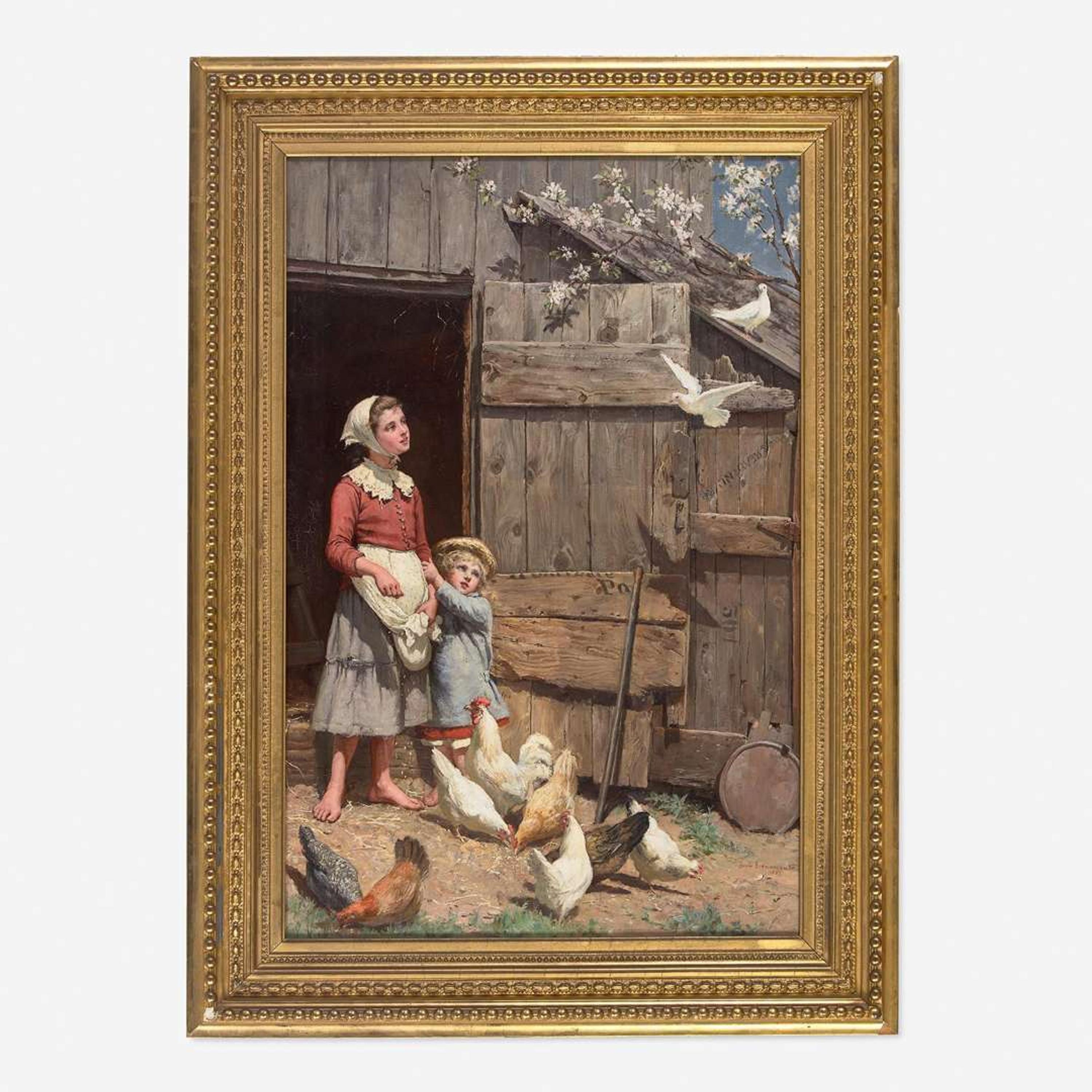Jennie Augusta Brownscombe (American, 1850-1936) The White Dove