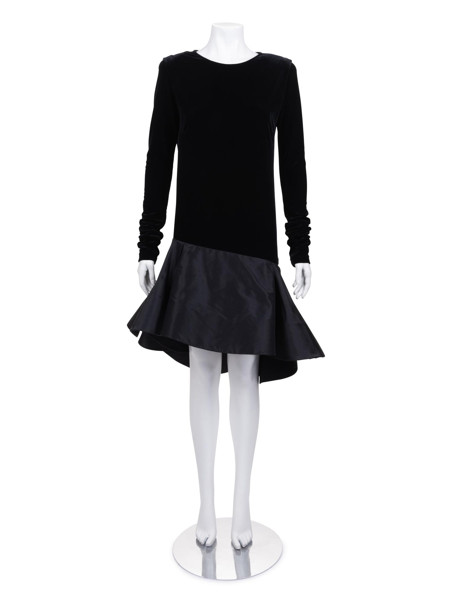 Pierre Cardin Haute Couture Velvet Dress, c.1992