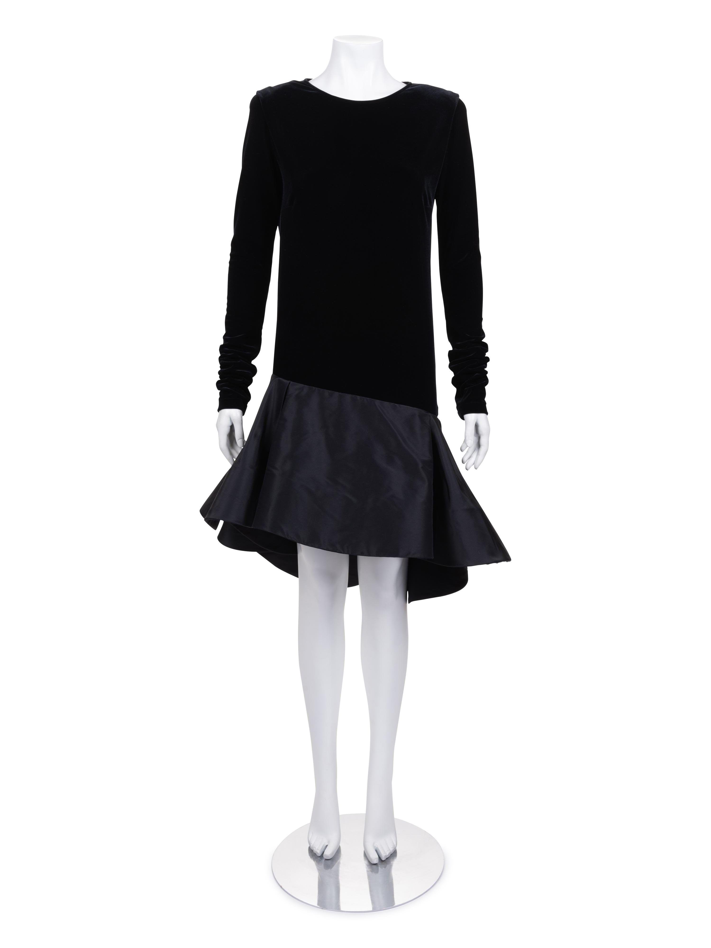 Pierre Cardin Haute Couture Velvet Dress, c.1992