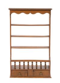 A Georgian Style Mahogany Hanging Shelf Height 34 inches.