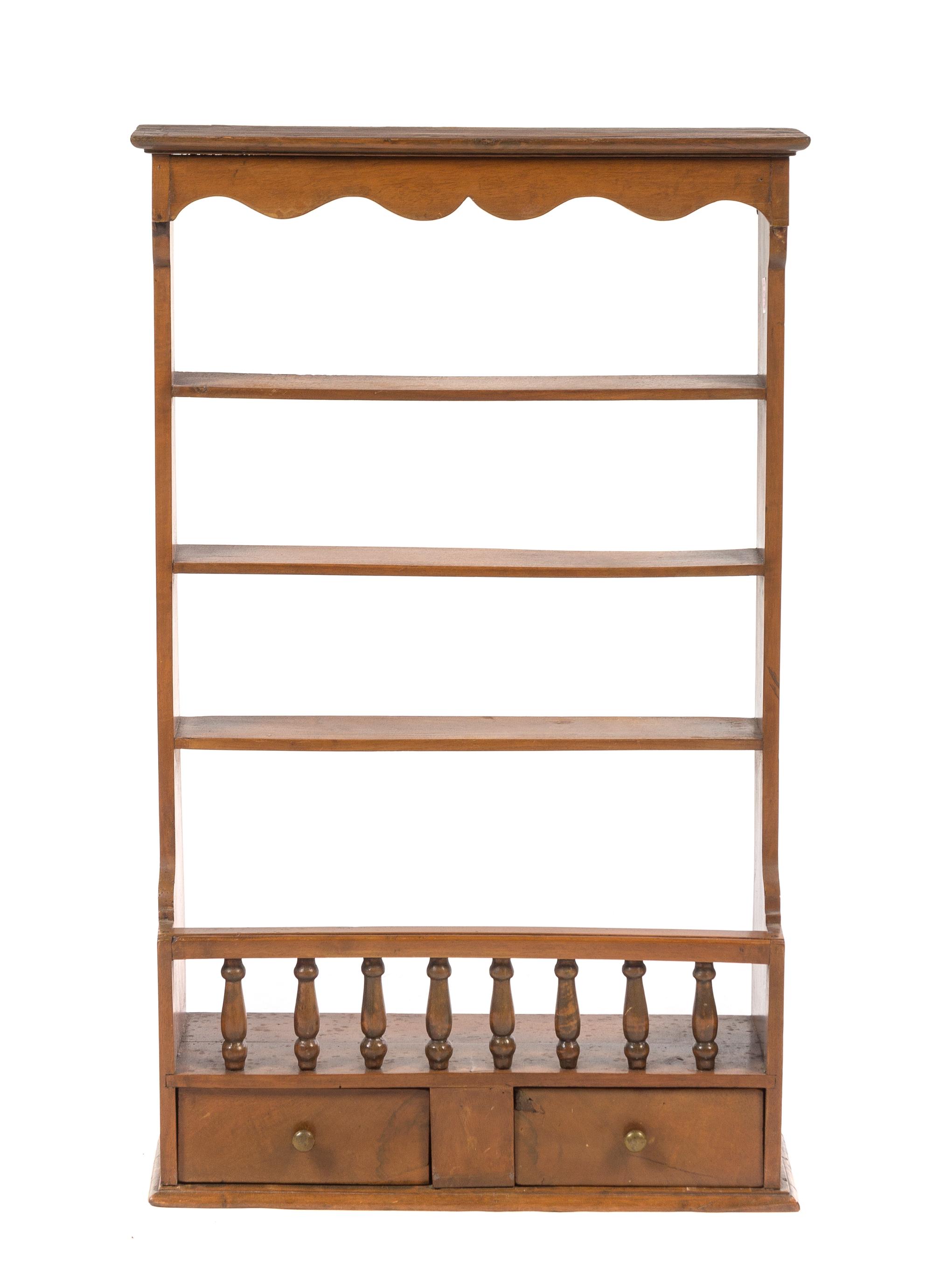 A Georgian Style Mahogany Hanging Shelf Height 34 inches.