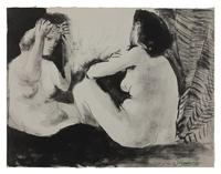 La Flute Double (incomplete portfolio of 14 prints housed in original cloth clamshell box with text by Helene Parmelin)