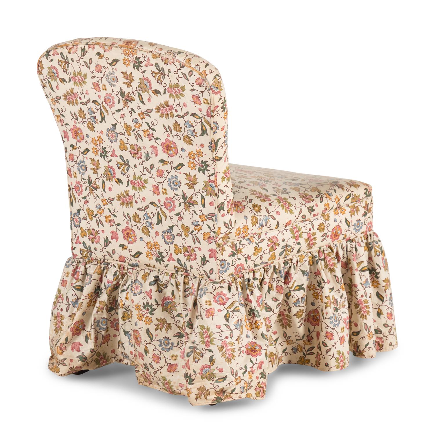 An Upholstered Slipper Chair