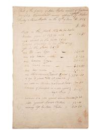 [AFRICAN AMERICANA]. Bill of property listing "one black servant boy about 19 years."