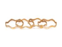 BICOLOR GOLD BANGLE BRACELET SET