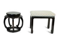 A Chinese Painted Harwood Garden Stool — 20TH CENTURY