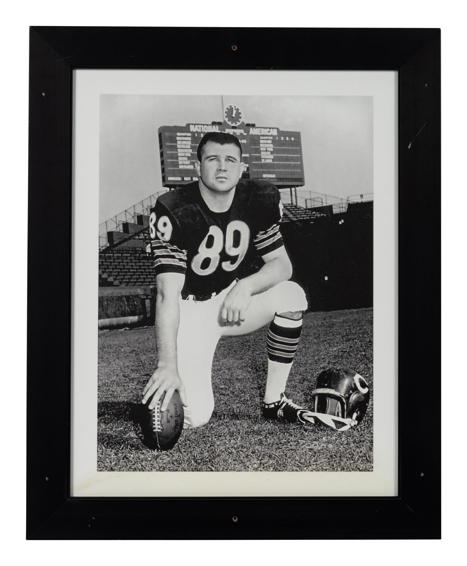 A Group of Six Photographs Depicting Mike Ditka as Chicago Bears Player Formerly Displayed at Mike Ditka’s Restaurant