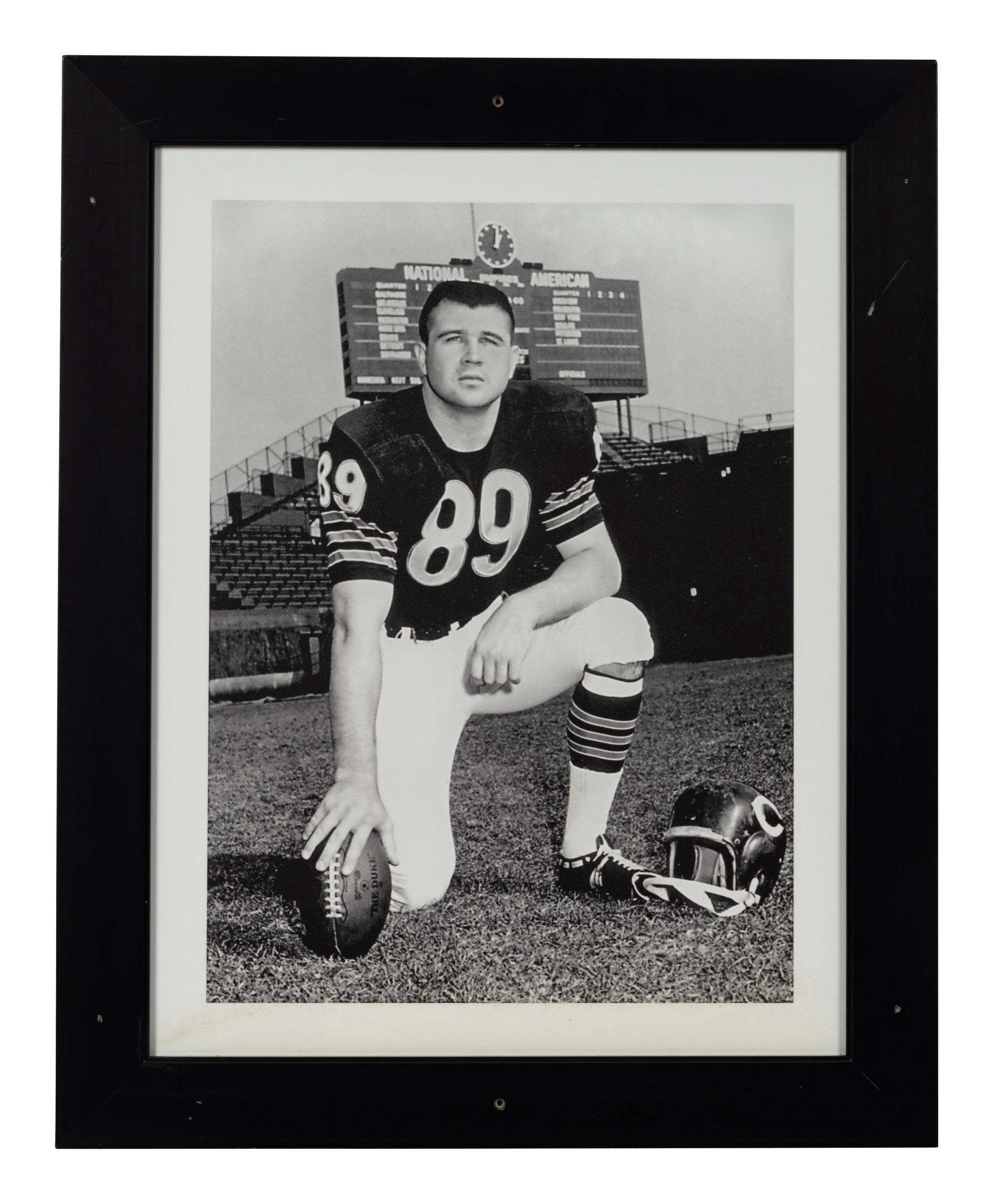 A Group of Six Photographs Depicting Mike Ditka as Chicago Bears Player Formerly Displayed at Mike Ditka’s Restaurant