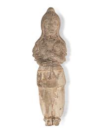 A Chinese Pottery Figure of a Warrior, Possibly Tang 或爲唐 陶將軍俑