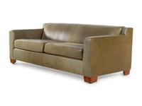A Keleen Leather-Upholstered Two-Seat Sofa