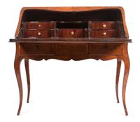 A Louis XV Style Marquetry Writing Desk Height 37 1/2 x width 38 1/4 x depth 21 inches. — LATE 18TH/EARLY 19TH CENTURY