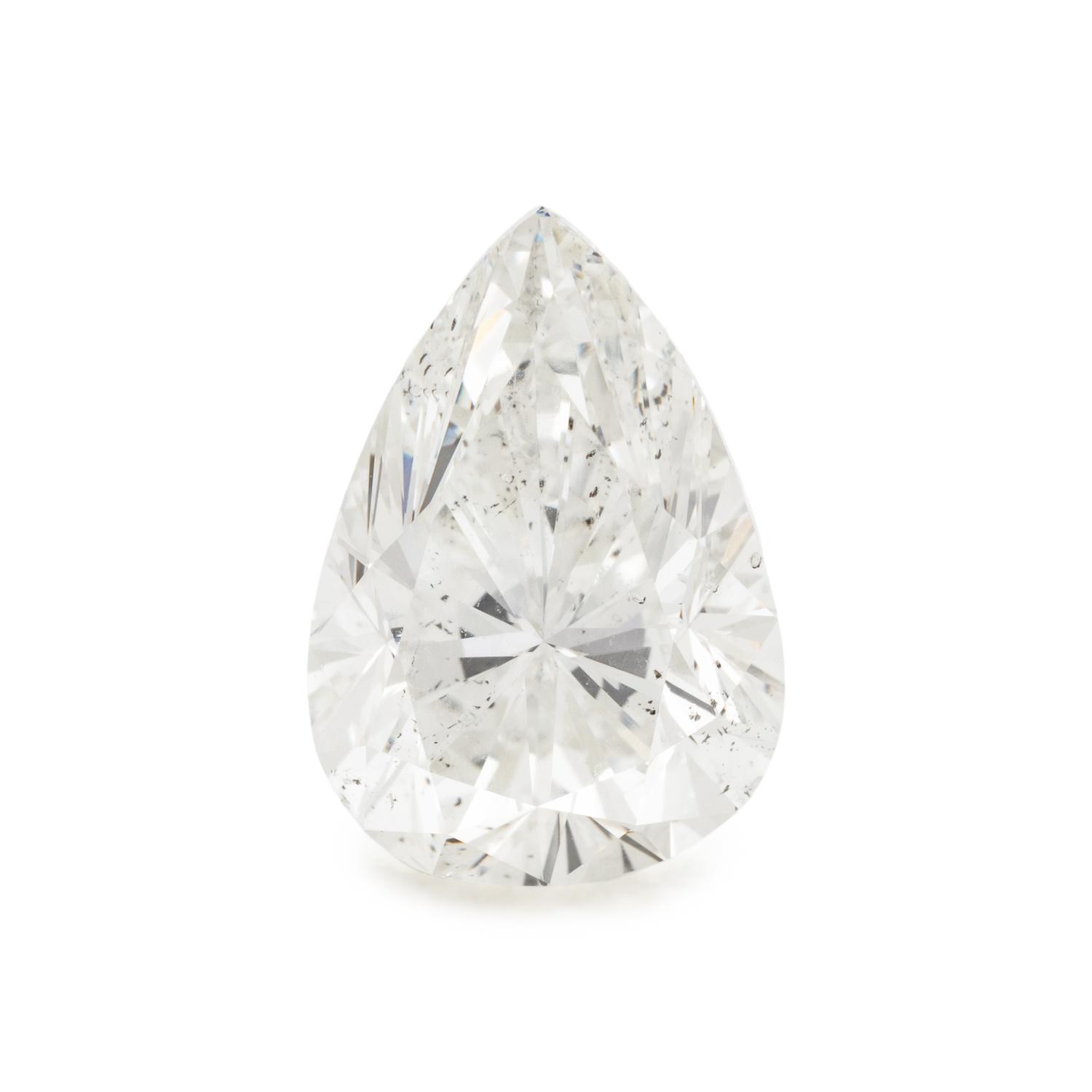 3.31 CARAT LASER DRILLED PEAR BRILLIANT CUT DIAMOND