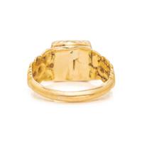 ANTIQUE, YELLOW GOLD AND COLORED DIAMOND RING