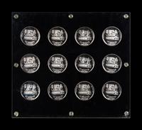 A Matched Number Set of 1992 United States Olympic Basketball Dream Team Silver Coins,