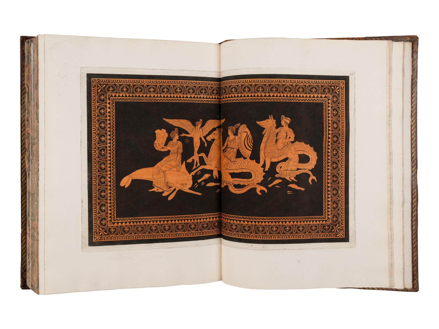 HAMILTON, William (1730-1803). -- HANCARVILLE, Pierre-Francois Hugues d' (1719-1805). Collection of Etruscan, Greek and Roman Antiquities from the Cabinet of the Hon. William Hamilton . Naples: Francois, Morelli, 1766-[1776].