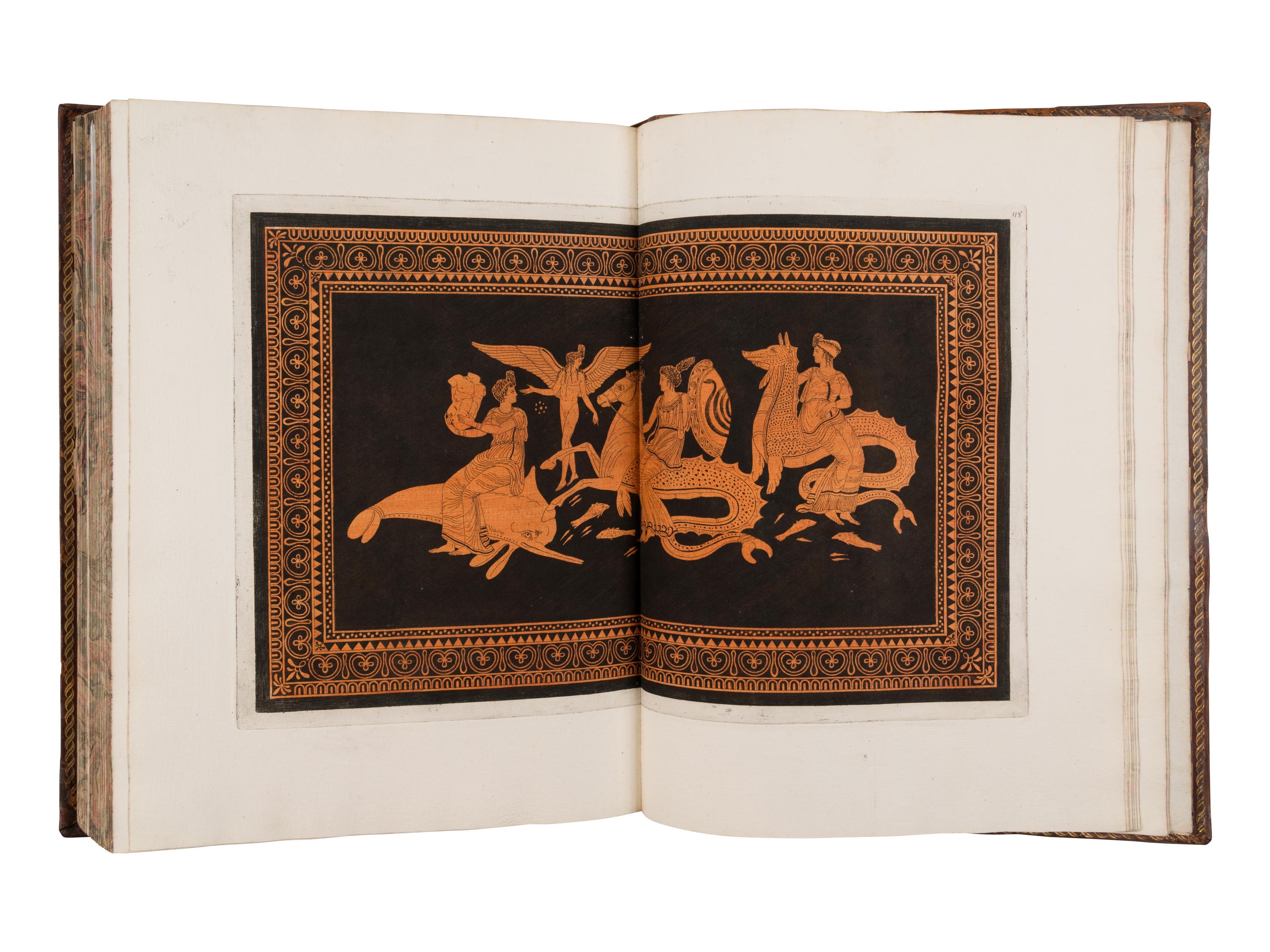HAMILTON, William (1730-1803). -- HANCARVILLE, Pierre-Francois Hugues d' (1719-1805). Collection of Etruscan, Greek and Roman Antiquities from the Cabinet of the Hon. William Hamilton . Naples: Francois, Morelli, 1766-[1776].