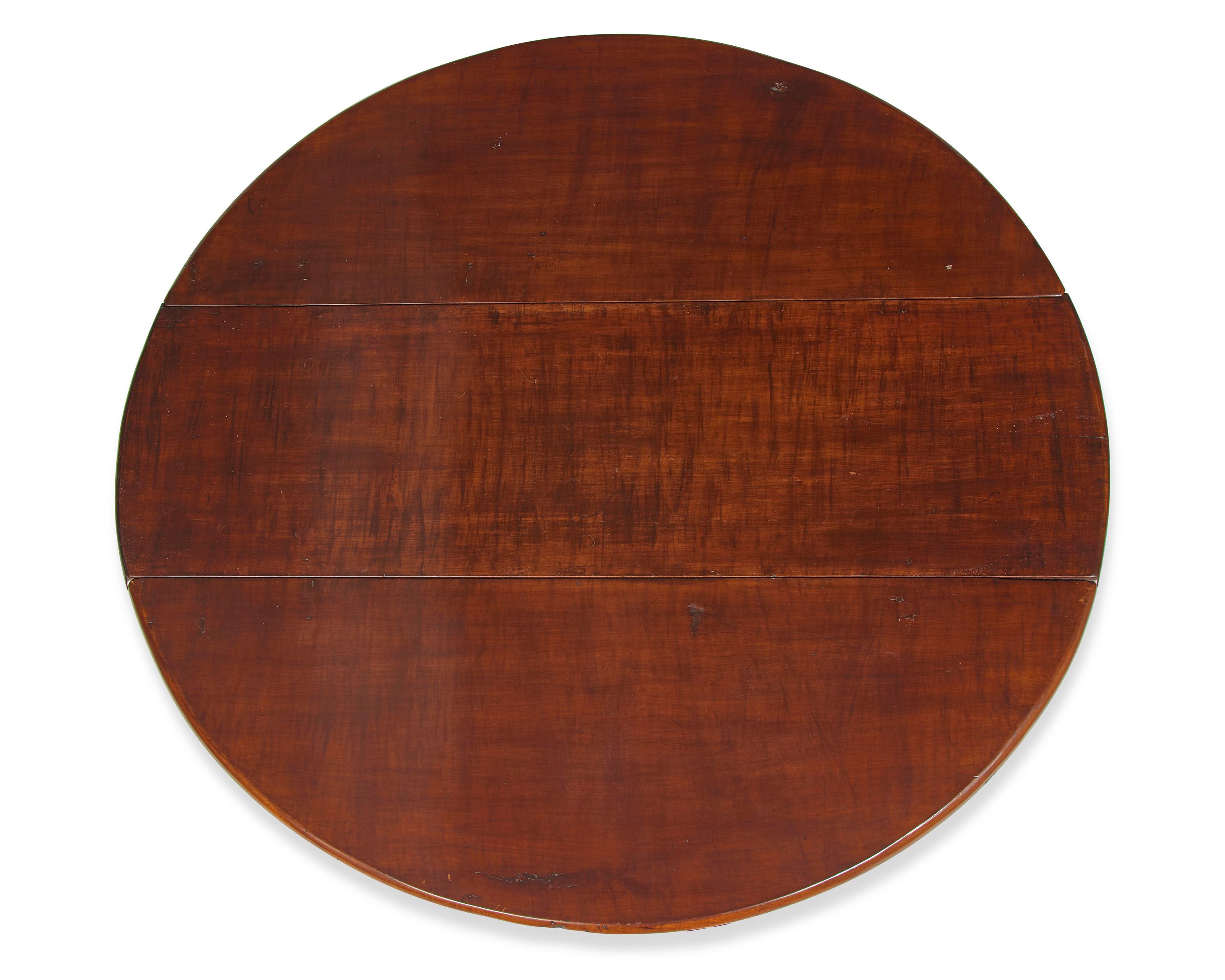 A Queen Anne Cherrywood Drop-Leaf Table