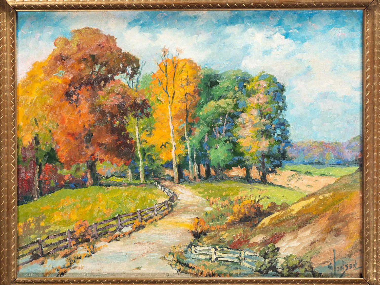 Landscape with Road and Fence