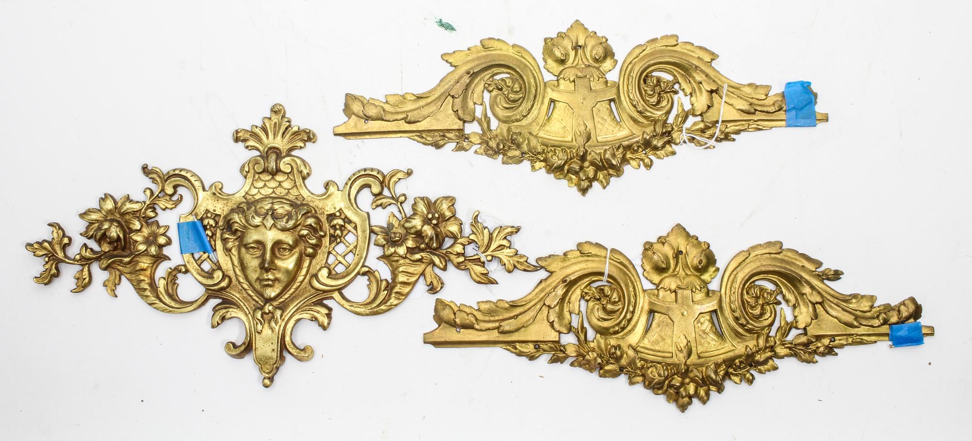 A Collection of Gilt Bronze and Gilt Metal Articles Height of easel 20 3/4 inches. — 19TH/20TH CENTURY