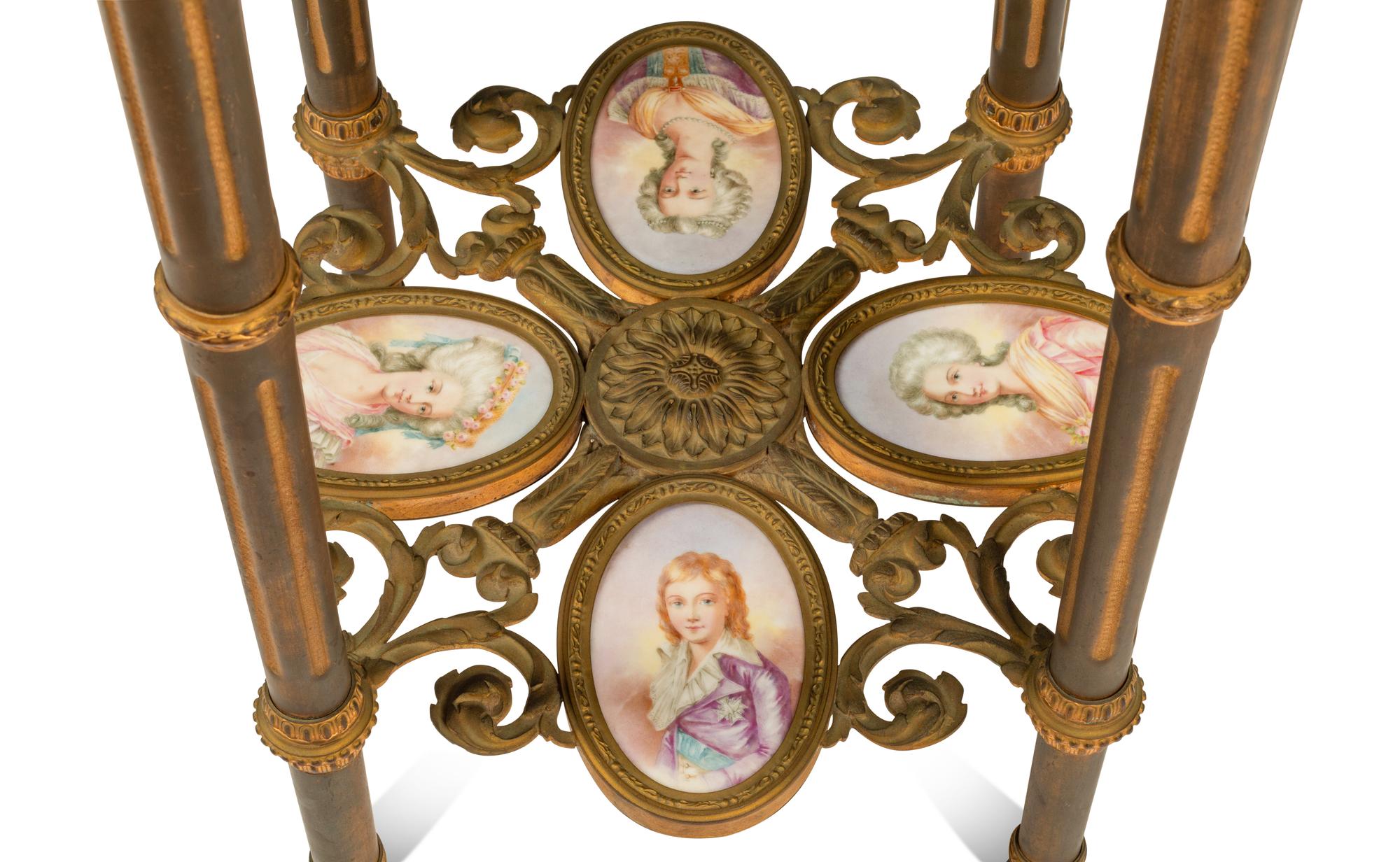 A Sèvres Style Porcelain Mounted Gilt Bronze Guéridon