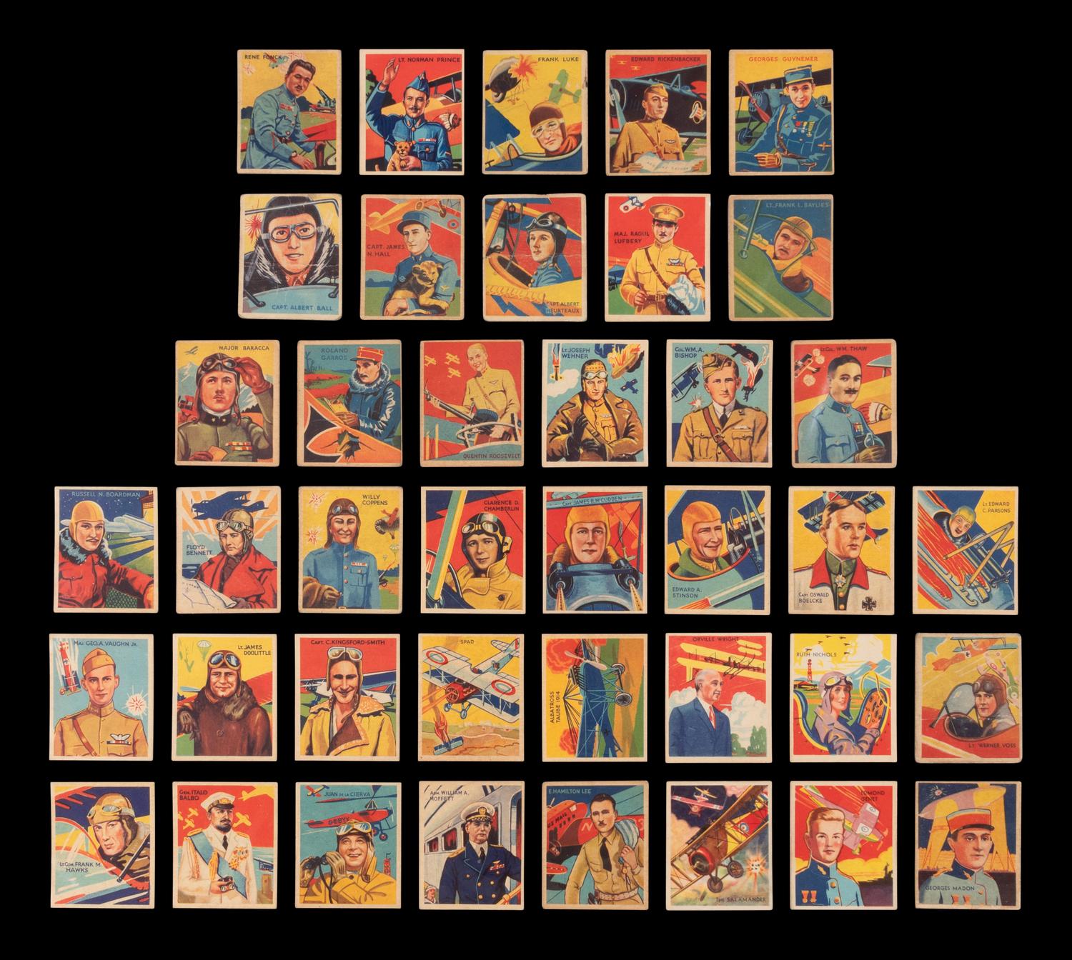 A Collection of Over 60 1934 R136 National Chicle Sky Birds Trading Cards
