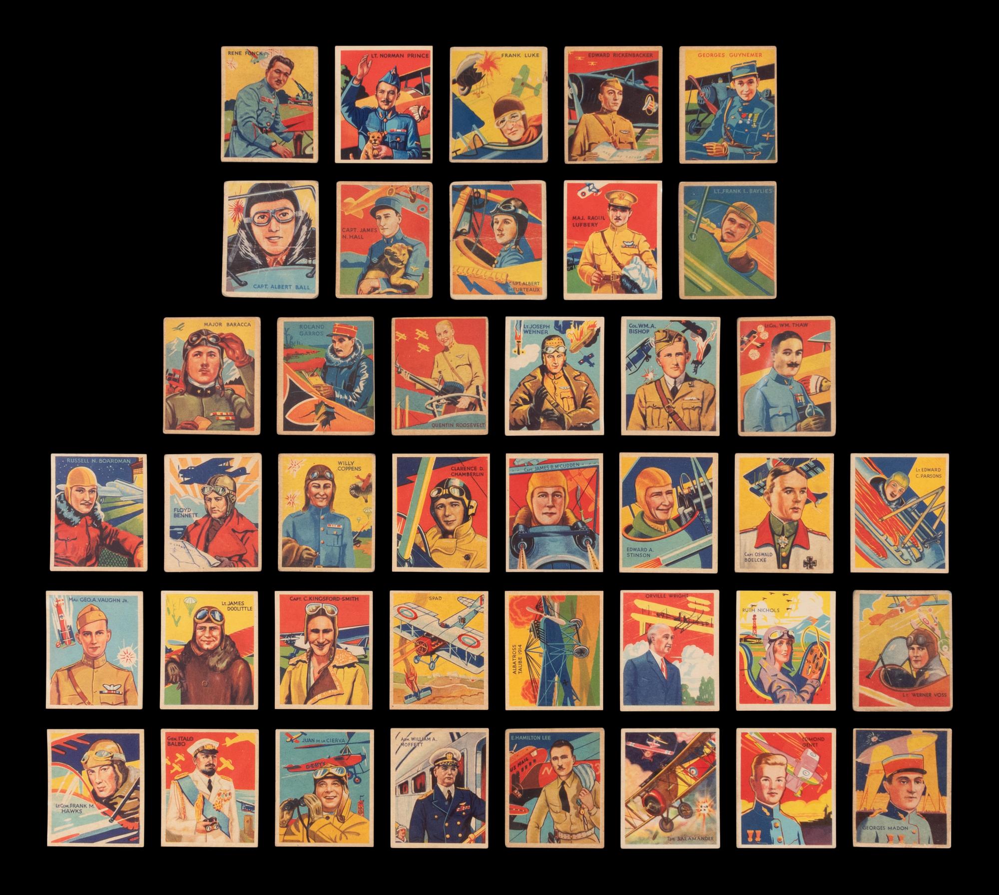 A Collection of Over 60 1934 R136 National Chicle Sky Birds Trading Cards