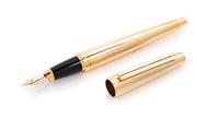An S.T. Dupont Gold-Plated Ellipsis Fountain Pen