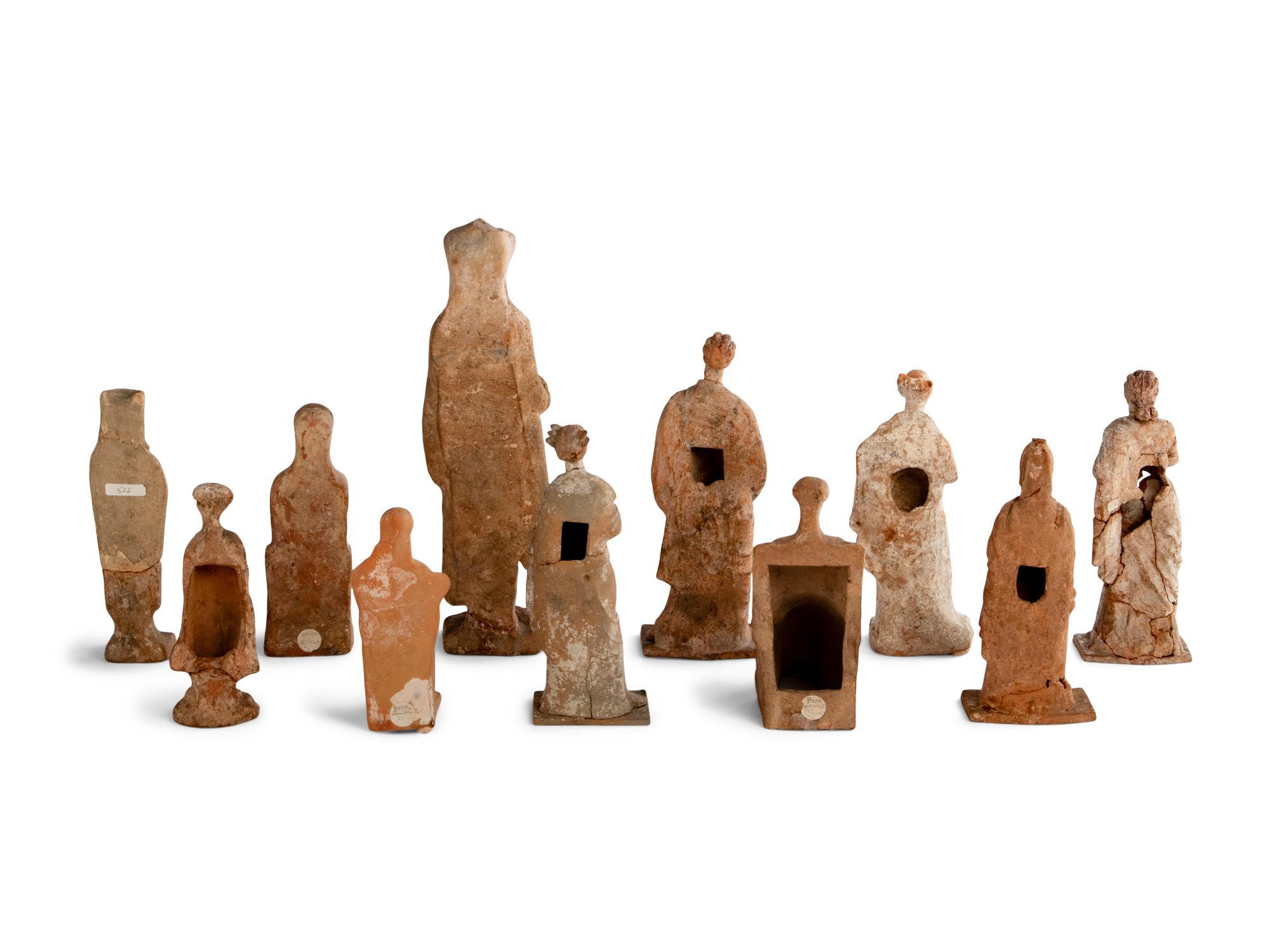 Eleven Neoclassical Terracotta Figures