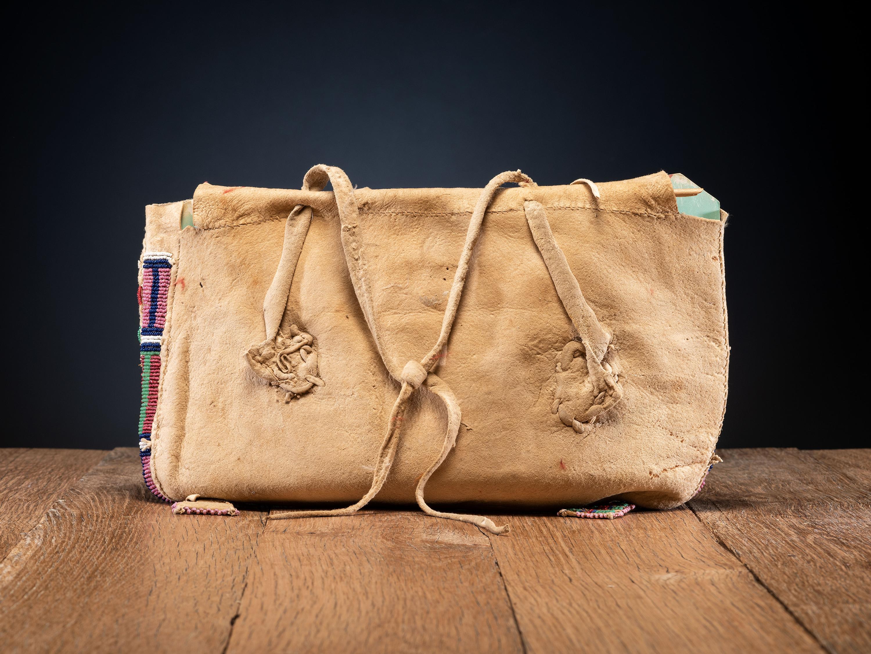 Apsáalooke [Crow] Beaded Buffalo Hide Workbag